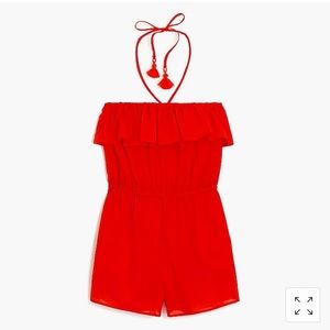 JCrew cotton ruffle romper